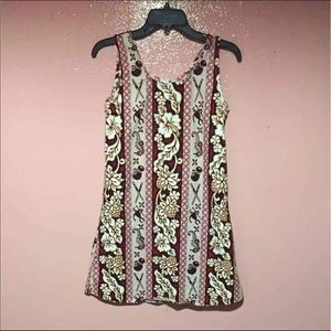 Maroon Hawaiian dress